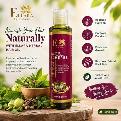 Ellara Herbal Hair Oil with Natural Herbs – 200ml