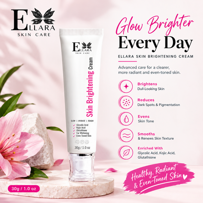 Ellara Skin Brightening Cream with Glycolic Acid, Kojic Acid & Glutathione – 30g